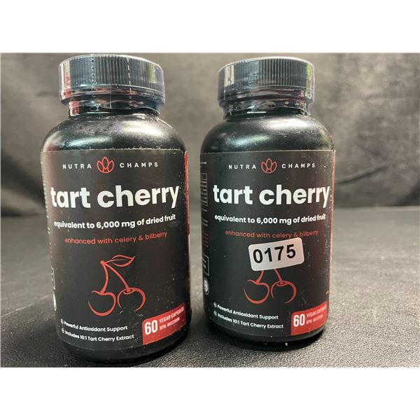 2 Bottles of Nutra Champs Tart Cherry Antioxidant Support - 60 Capsules Each - New Sealed