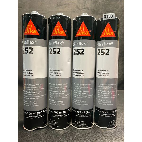 Lot of 4 Sikaflex 252 Elastic Bonding Adhesive (300ml) - New (Exp: 08/JAN/2026)