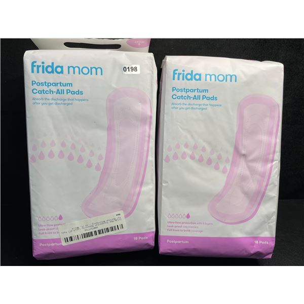 2 Packs of Frida Mom Postpartum Catch-All Leakproof Pads for Women - 18 Pads Each - New