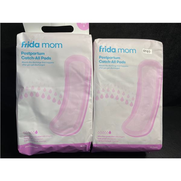 2 Packs of Frida Mom Postpartum Catch-All Leakproof Pads for Women - 18 Pads Each - New