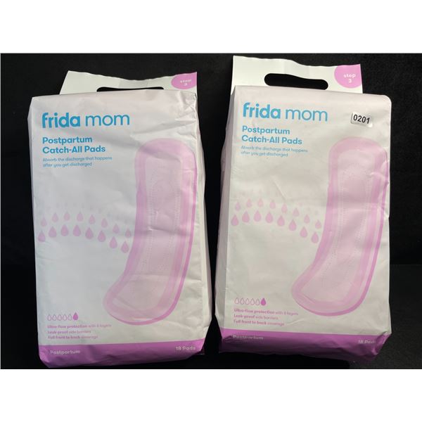 2 Packs of Frida Mom Postpartum Catch-All Leakproof Pads for Women - 18 Pads Each - New