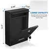 Image 7 : 1 Metal Letterbox/Mail Letter Box with Keys - For Home/Office (Black) - Brand New
