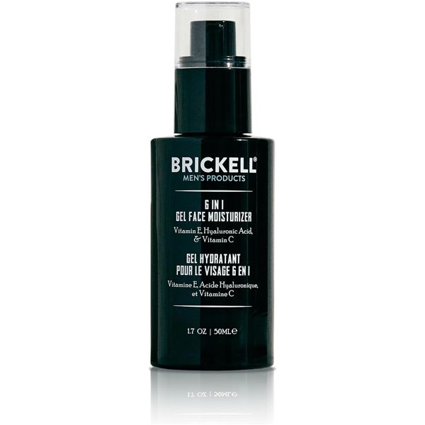 Brickell Men's 6 in 1 Gel Face Moisturizer for Men (50ml) Organic Gel Moisturizer/Unscented - New