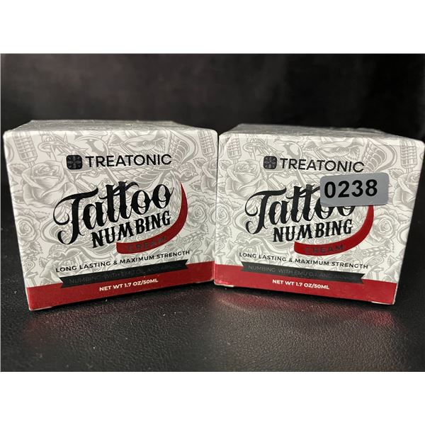 2 Boxes of Treatonic Tattoo Numbing Cream (50ml) Long-Lasting/Maximum Strength - New