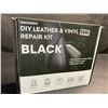 Image 2 : 1 DIY Leather & Vinyl Repair Kit (Black) For Furniture, Car Seats, Jackets, Purses, etc. - Brand New