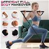 Image 7 : 1 Pilates Bar Kit with Resistance Bands - Strength Training Device - Adjustable Length & Resistance
