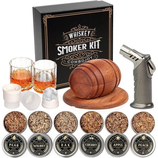 1 Whiskey Smoker Kit with Torch - Cocktail Smoker Infuser Kit - New Sealed!
