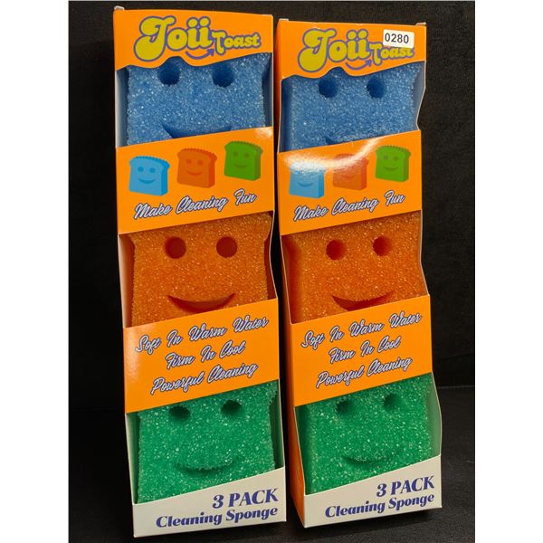 2 3-Packs of Kitchen Dish Scrub Sponges - Temperature Controlled (Sponge-Daddy Dupe) Sponges - New