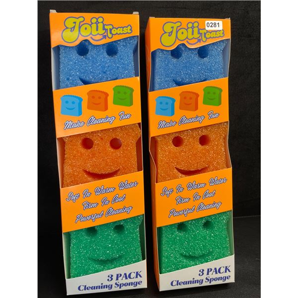 2 3-Packs of Kitchen Dish Scrub Sponges - Temperature Controlled (Sponge-Daddy Dupe) Sponges - New