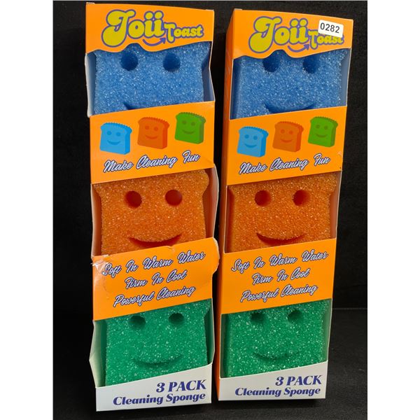 2 3-Packs of Kitchen Dish Scrub Sponges - Temperature Controlled (Sponge-Daddy Dupe) Sponges - New