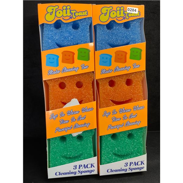 2 3-Packs of Kitchen Dish Scrub Sponges - Temperature Controlled (Sponge-Daddy Dupe) Sponges - New