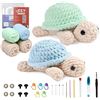 Image 1 : 1 2-Pack DIY Turtle Crochet Kit for Beginners - Complete DIY Crochet Kit with Supplies - New