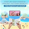 Image 4 : 1 2-Pack DIY Turtle Crochet Kit for Beginners - Complete DIY Crochet Kit with Supplies - New