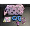 Image 1 : Kuromi 6PC Kawaii Cosmetic Bag Set with Accessories - Brand New!