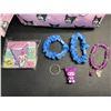 Image 2 : Kuromi 6PC Kawaii Cosmetic Bag Set with Accessories - Brand New!