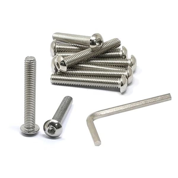 10PC Pack of Hex Socket Button Head Cap Screws (3/8-16 x 2-1/2") New