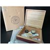 Image 2 : 1 Cherry Finish Spanish Cedar Humidor Box with Magnetic Seal & Humidifier Gel - New