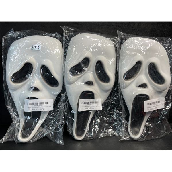 Lot of 3 Halloween "Scream" Ghostface Masks/Cosplay Masks - Brand New