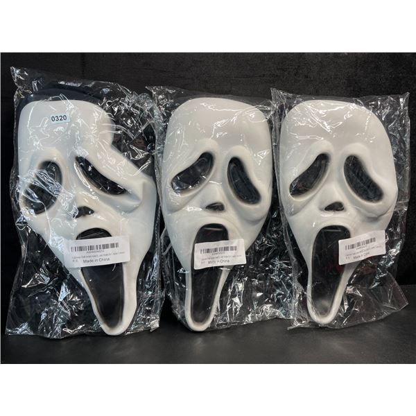 Lot of 3 Halloween "Scream" Ghostface Masks/Cosplay Masks - Brand New