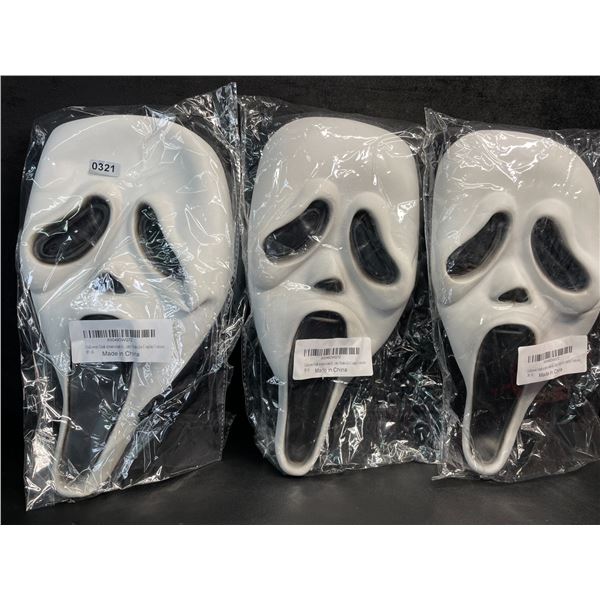 Lot of 3 Halloween "Scream" Ghostface Masks/Cosplay Masks - Brand New