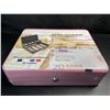 Image 2 : 1 Metal Cash Box/Money Lock Box with Key - Pink - Portable Money Box - New Sealed