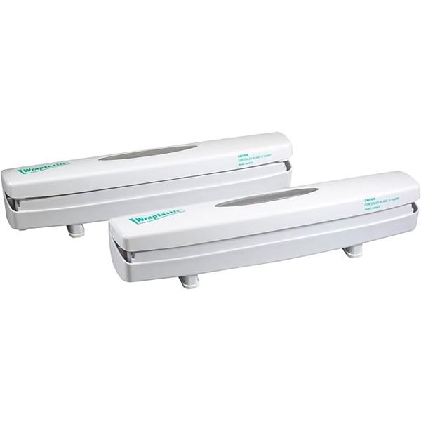 Lot of 2 Wraptastic Easy-To-Use Food Wrap Dispensers - Just Pull, Press, Cut & Wrap - New