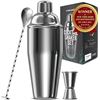 Image 1 : Cresimo Cocktail Shaker Set (24oz) Mixology Bartender 3PC Kit; Stainless Steel Drink Shaker - New