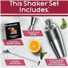 Image 8 : Cresimo Cocktail Shaker Set (24oz) Mixology Bartender 3PC Kit; Stainless Steel Drink Shaker - New