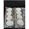 Image 1 : Lot of 2 Long-Handle Loofahs/Bath Sponge Sets (4 Sponge Pads + Handle Per Pack) - New