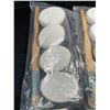 Image 2 : Lot of 2 Long-Handle Loofahs/Bath Sponge Sets (4 Sponge Pads + Handle Per Pack) - New