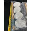 Image 3 : Lot of 2 Long-Handle Loofahs/Bath Sponge Sets (4 Sponge Pads + Handle Per Pack) - New