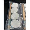 Image 2 : Lot of 2 Long-Handle Loofahs/Bath Sponge Sets (4 Sponge Pads + Handle Per Pack) - New