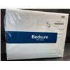 Image 2 : Bedsure 3PC King Size Duvet Cover Set (White) 104" x 90" Size - Brand New!