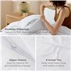 Image 5 : Bedsure 3PC King Size Duvet Cover Set (White) 104" x 90" Size - Brand New!