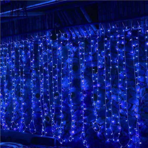 1 Box of 200 LED Curtain String Lights - USB Powered Fairy String Lights (Blue) 6.5FT - New!