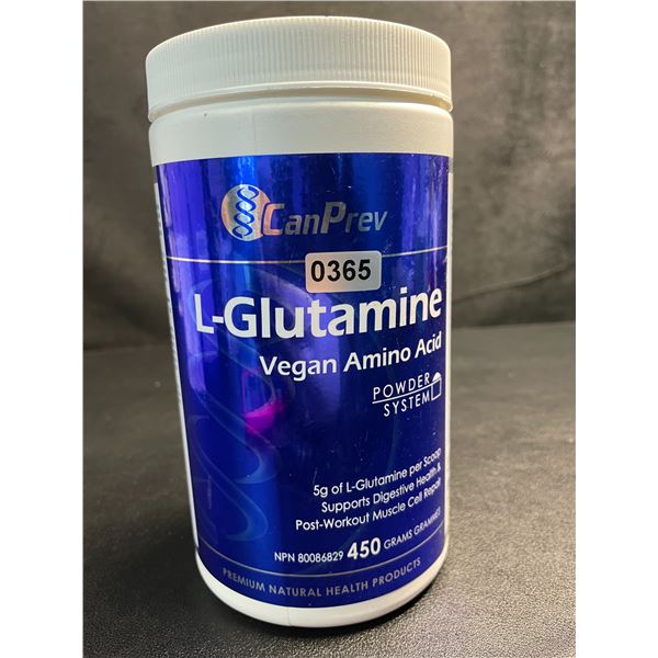 1 Tub of CanPrev L-Glutamine Vegan Amino Acid Workout Powder (450g) - New