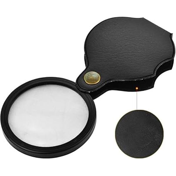 Lot of 2 Pocket Spiegel 10X Mini Pocket Magnifying Glass/Folding Pocket Magnifiers (60mm) - New