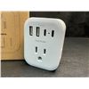 Image 3 : 2-Pack of Wall Outlet Extenders/Wall Plugs with 4 Outlets/2 USB-C/USB-A Ports - New