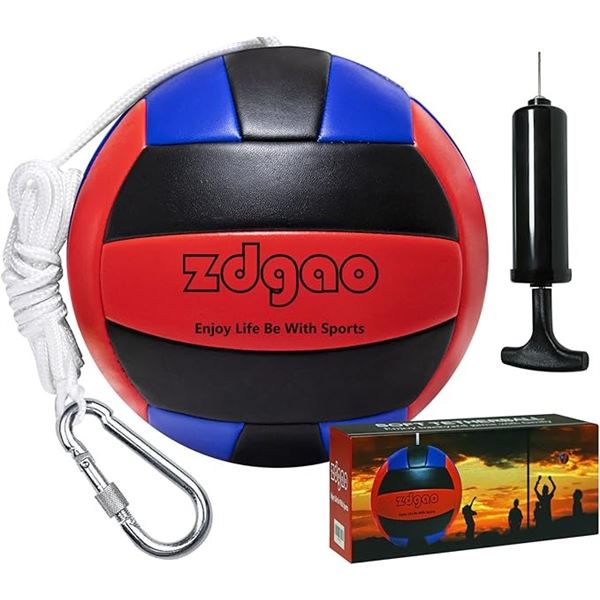 1 Soft Tetherball Ball with Rope and Pump - Brand New
