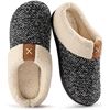 Image 1 : 1 Pair of Ultraideas Women's Cozy Memory Foam Slippers (Fleece-Lined) Rubber Sole - Size XL - New