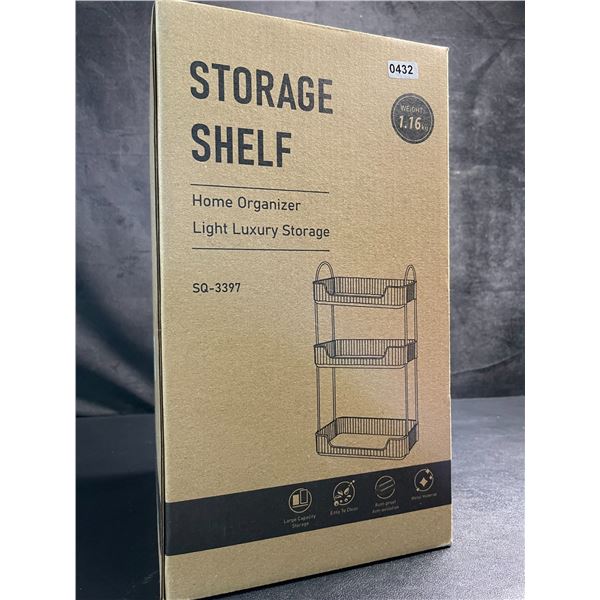 1 Storage Shelf; 3-Tier Countertop Cosmetic Organizer Shelf - Brand New
