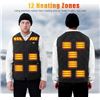 Image 2 : Rritzan Men's Heated Vest with Battery Pack (Size XXL) 3 Temp Levels - NEW SEALED!