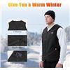 Image 5 : Rritzan Men's Heated Vest with Battery Pack (Size XXL) 3 Temp Levels - NEW SEALED!
