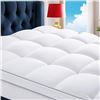 Image 1 : 1 Queen-Size Mattress Topper (60x80") Extra-Thick Mattress Pad/Pillow Topper 18" Deep Pocket - NEW!