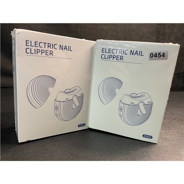 2 Electric Nail Clippers with Built-In Light - Rechargeable Nail Cutters for Baby/Adults - New