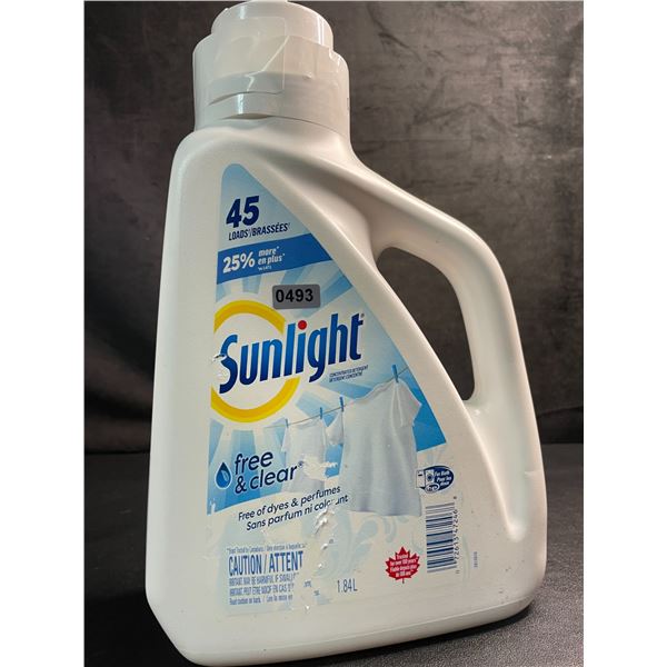 1 Jug of Sunlight Free & Clear Liquid Laundry Detergent (1.84L) - New