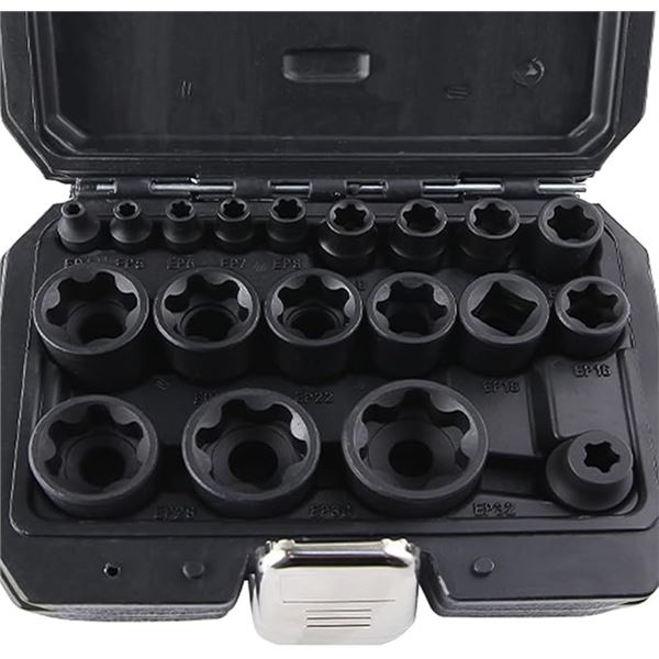 Speedwox 19PCS External Star Socket Set - 3/8" Drive External Torque Socket Set - New Sealed!