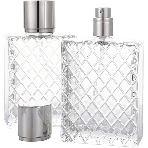 Lot of 4 Refillable Glass Perfume Bottles (100ml Capacity) for DIY Perfumes/Scents - New