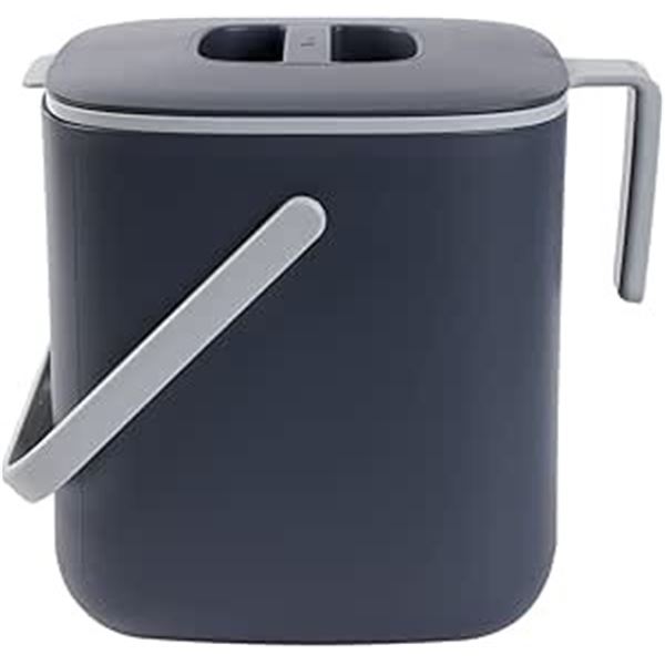 1 Blue Gingko Kitchen Waste Bin/Odor-Tight Compost Bin with Handles (2.6L Capacity) - Brand New!