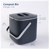 Image 7 : 1 Blue Gingko Kitchen Waste Bin/Odor-Tight Compost Bin with Handles (2.6L Capacity) - Brand New!